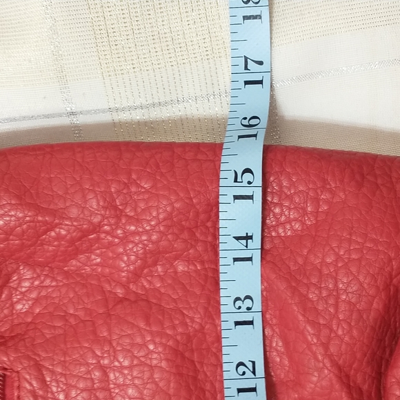 Ladies pretty red backpack or crossbody straps are very adjustable - Picture 4 of 8